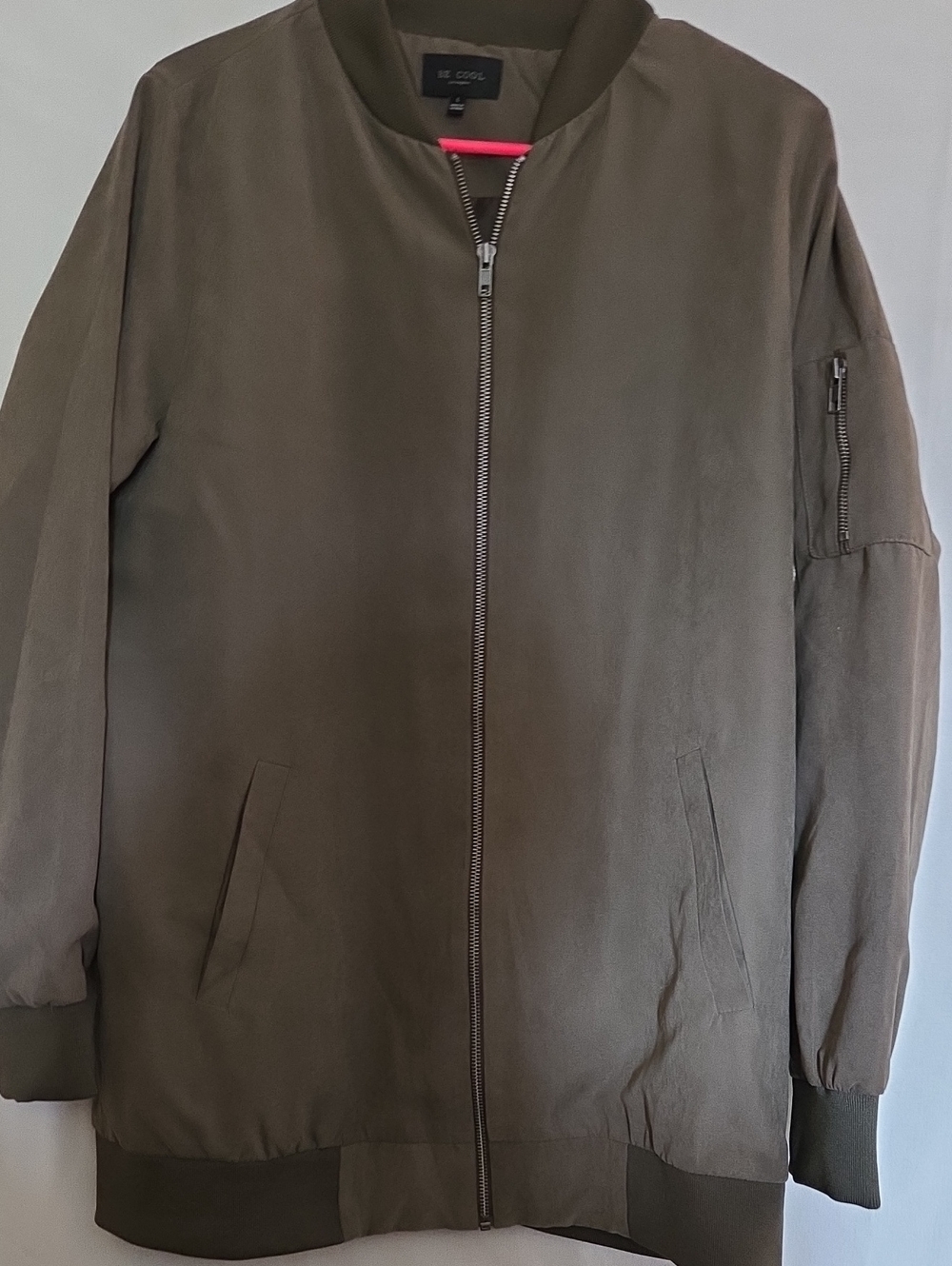 BE COOL Men's Olive Green Bomber Jacket